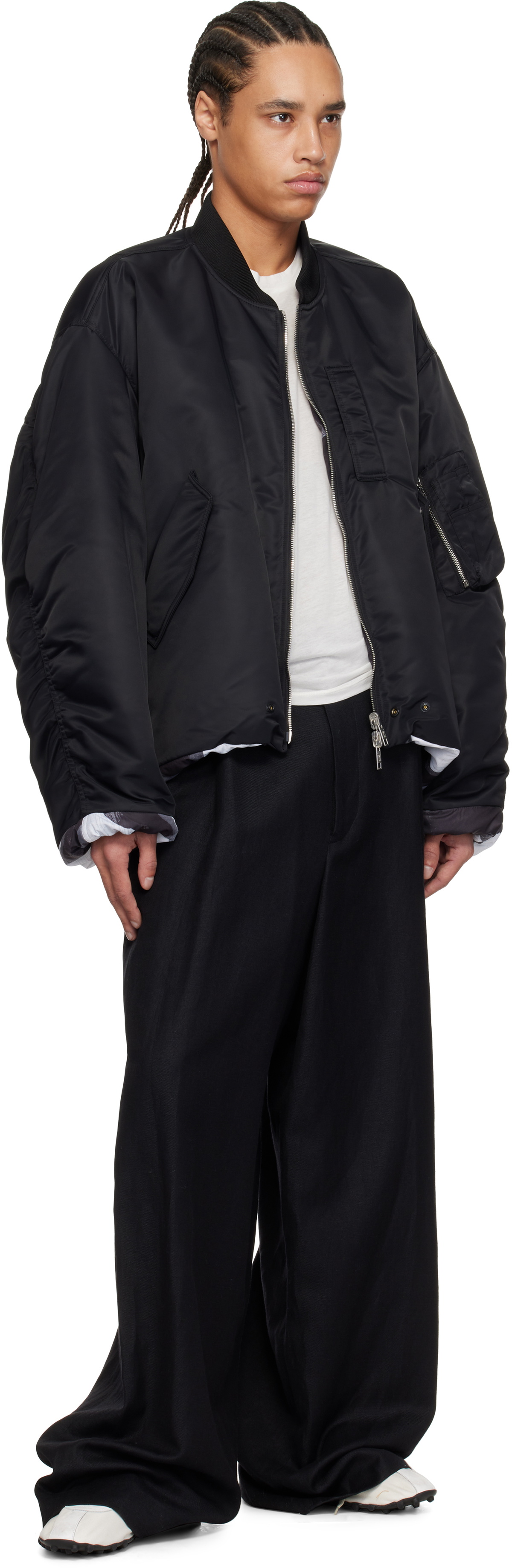 WOOYOUNGMI Black & White MA-1 Reversible Bomber Jacket