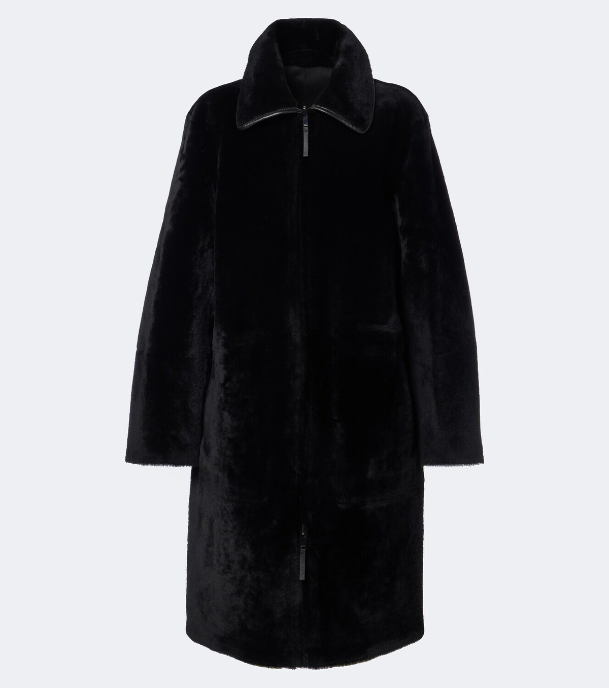 Joseph Caspian reversible leather and shearling coat
