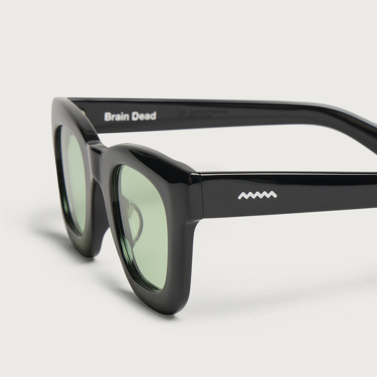 AKILA x Brain Dead Elia Sunglasses in Black/Light Green