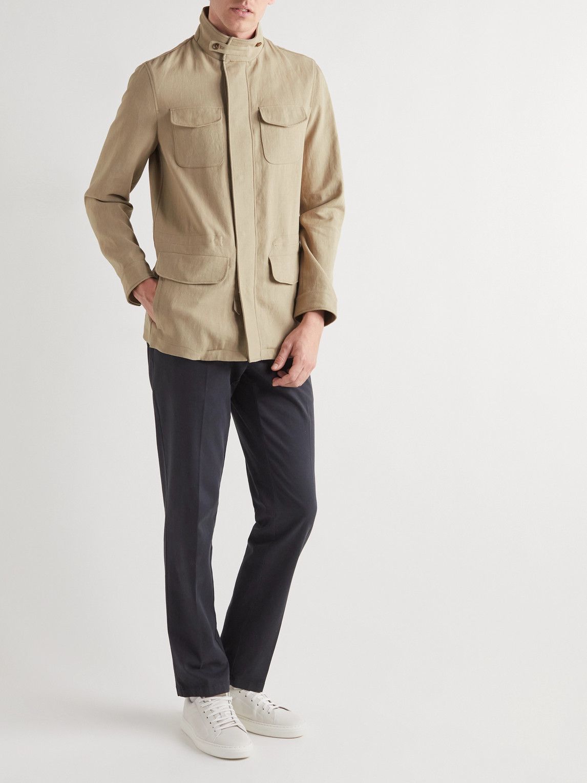 Thom Sweeney - Linen Field Jacket - Neutrals Thom Sweeney