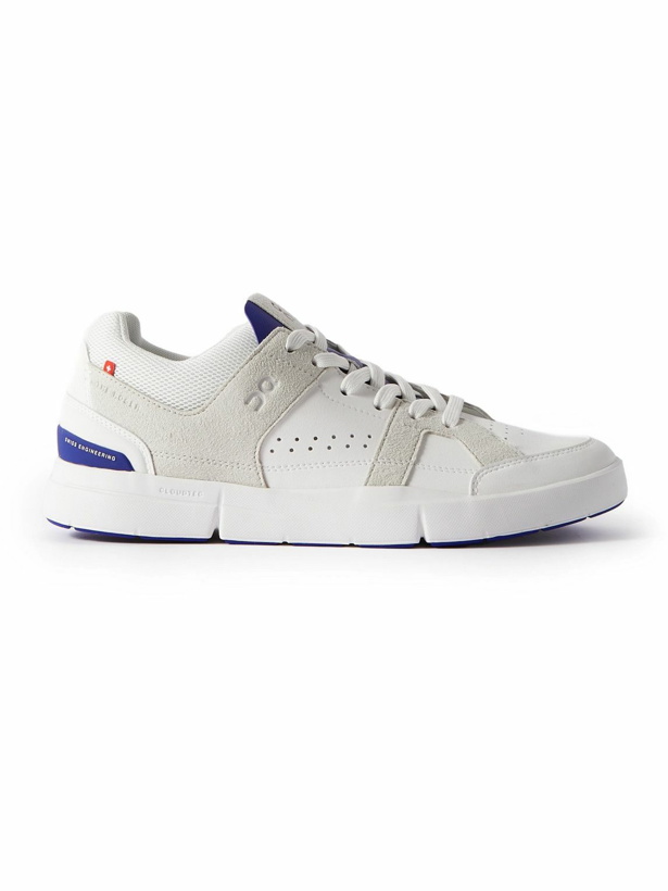 Photo: ON - The Roger Clubhouse Faux Suede and Mesh-Trimmed Faux Leather Sneakers - White