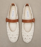 Aquazzura Loom macramé Mary Jane flats