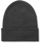 Moncler Grenoble - Logo-Appliquéd Virgin Wool Beanie - Gray