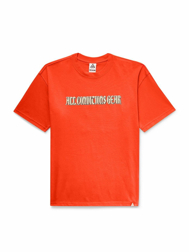 Photo: Nike - ACG Logo-Print Dri-FIT T-Shirt - Red
