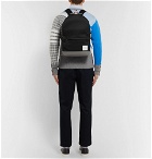 Thom Browne - Grosgrain-Trimmed Cotton-Twill and Leather Backpack - Navy