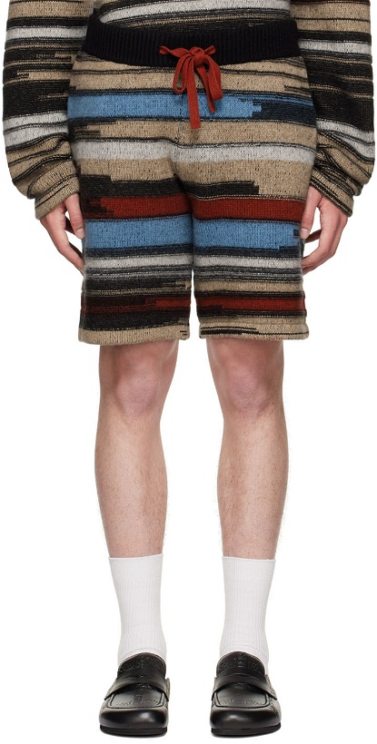 Photo: The Elder Statesman Multicolor Cashmere Shorts
