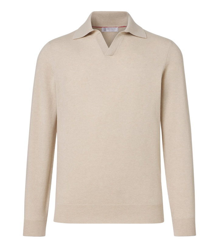 Photo: Brunello Cucinelli Cashmere polo sweater