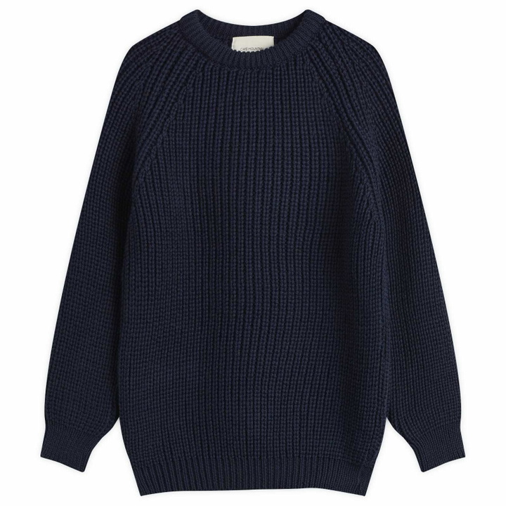 Photo: Café Mountain Men's Holmes Raglan Knit in Deep Navy