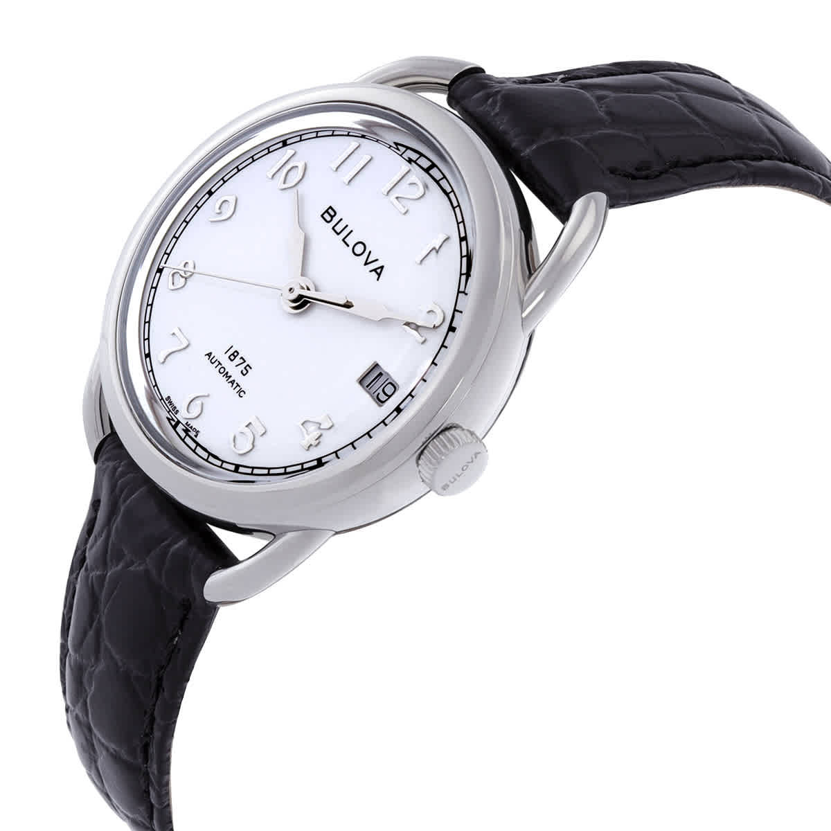 Bulova Commodore Automatic White Dial Ladies Watch 96M152