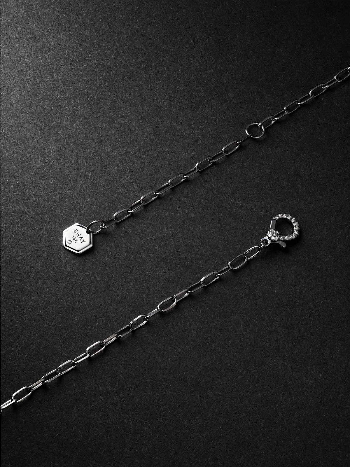 SHAY - Black Gold Diamond Cross Necklace