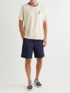 Mr P. - Embroidered Cotton-Jersey T-Shirt - Neutrals