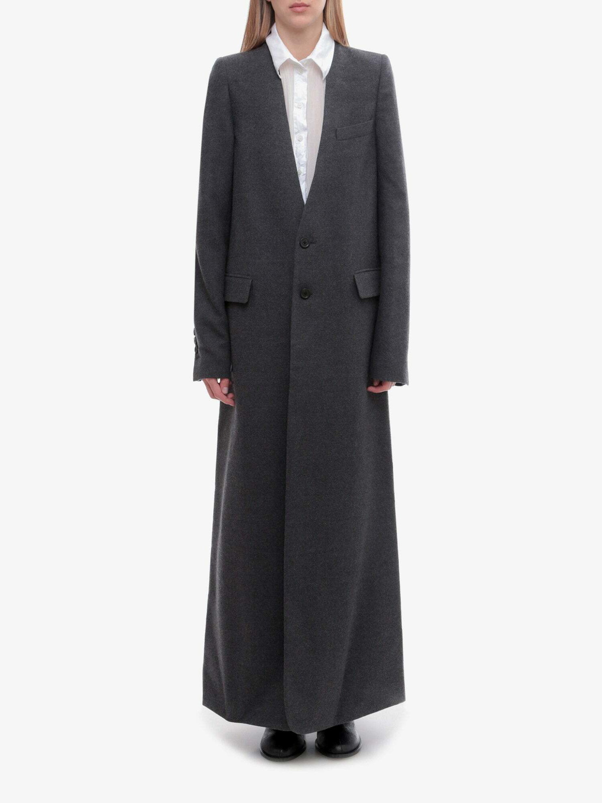Ann Demeulemeester Coat Grey   Womens