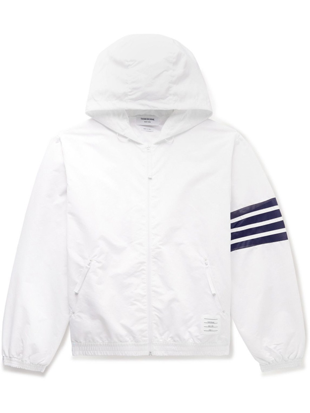 Photo: Thom Browne - Striped Ripstop Track Jacket - White