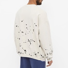 NOMA t.d. Men's Hand Dyed Twist Crew Neck Sweat in Off White/Black