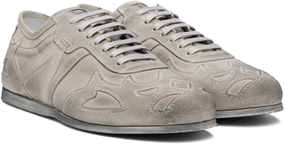 Ann Demeulemeester Gray Milton Low-Top Boxing Sneakers