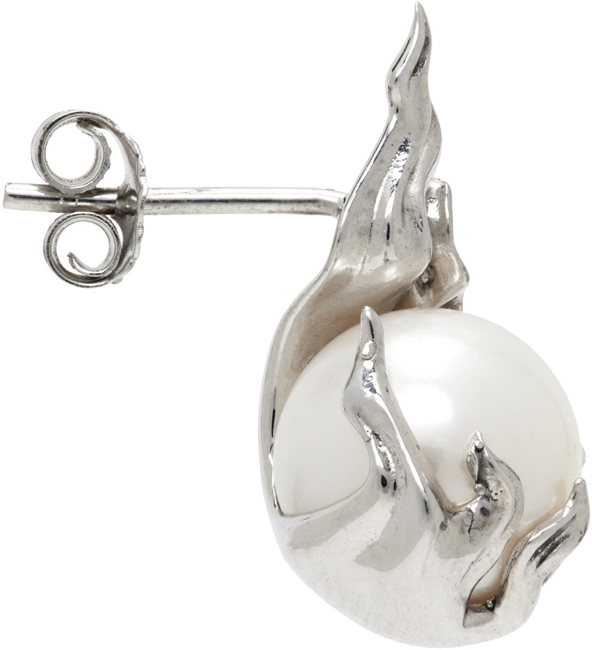 Alan Crocetti Silver Pearl In Heat Earring