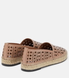 Alaïa Laser-cut leather espadrilles