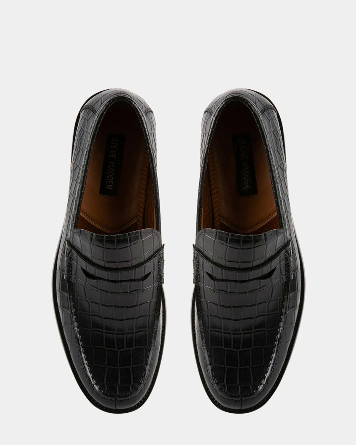 Steve Madden Marvyn Loafers in Black Exotic