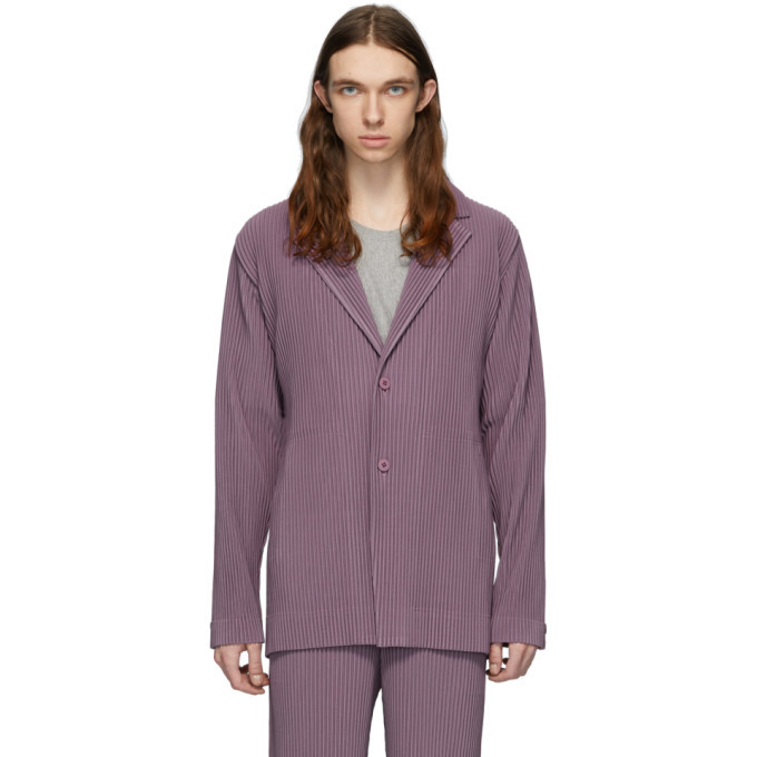 HOMME PLISSÉ ISSEY MIYAKE ジャケット　パープル 中古・古着通販】HOMME PLISSE ISSEY MIYAKE (オムプリッセ