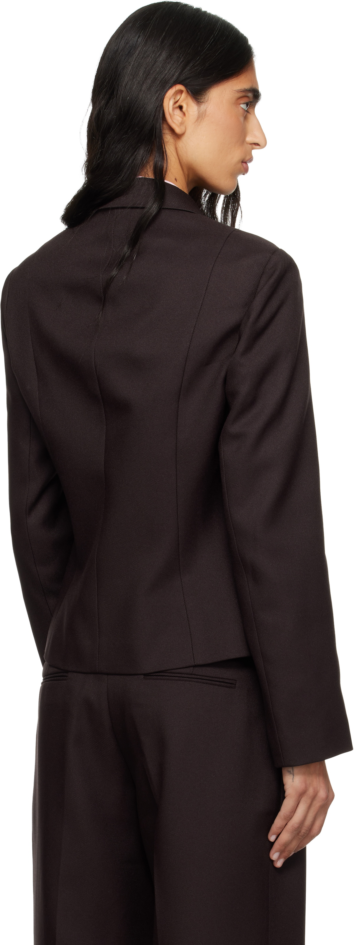 Sandy Liang Brown Garten Blazer