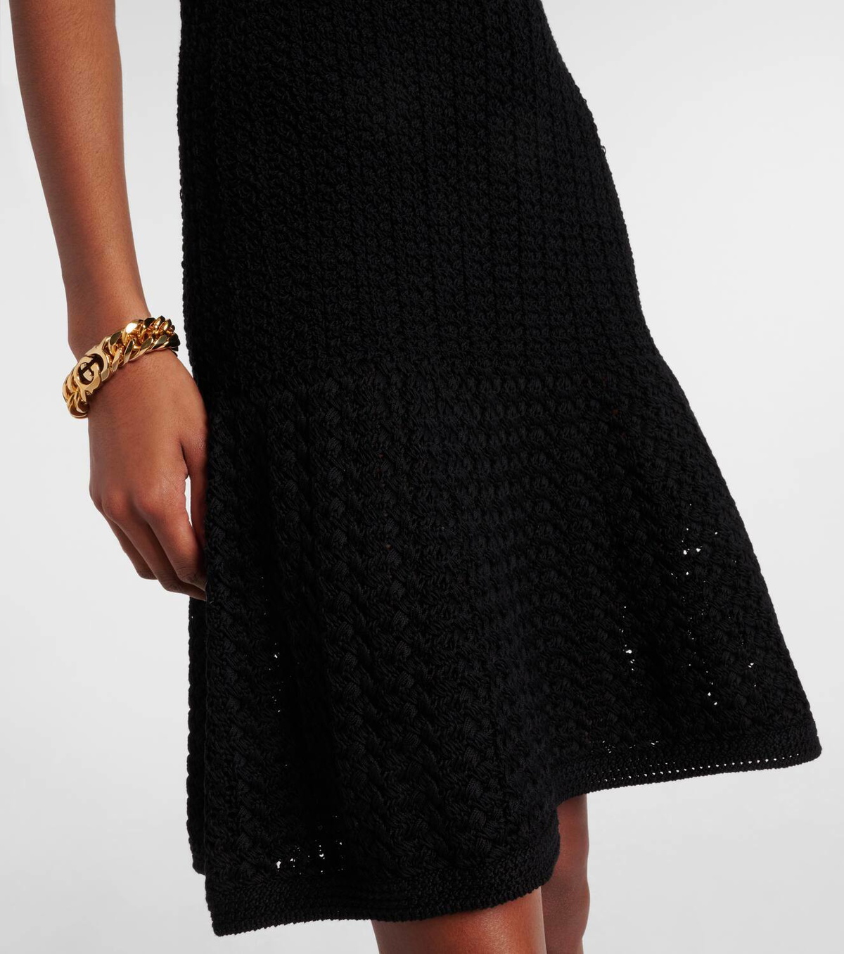 Gucci Waffle-knit cotton-blend minidress