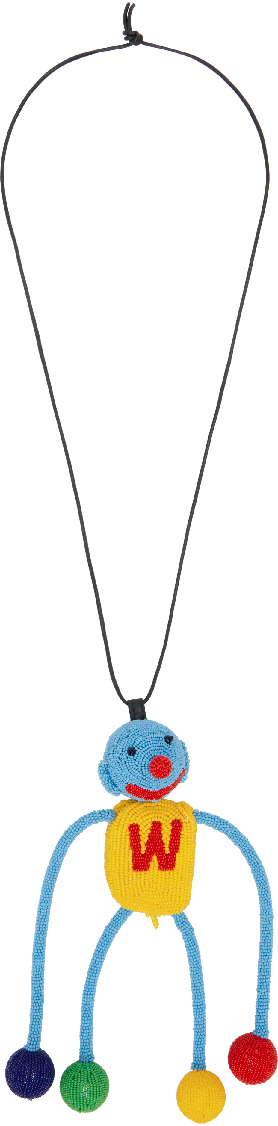 Walter Van Beirendonck ビーズネックレス Walter Van Beirendonck - Walter Beads Long Necklace in Black