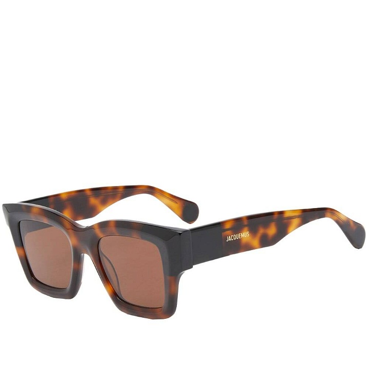 Photo: Jacquemus Men's Baci Sunglasses in Brown Tortoiseshell