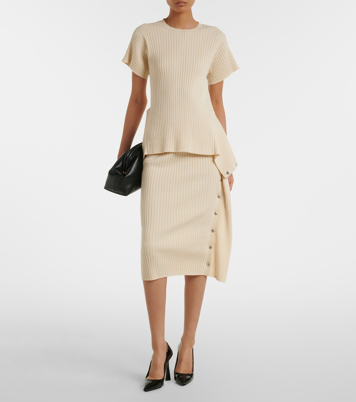 Stella McCartney Ribbed-knit cotton top