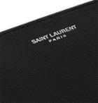 SAINT LAURENT - Pebble-Grain Leather Billfold Wallet with Money Clip - Black