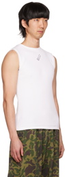 LU'U DAN White Serpent Tank Top