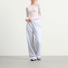SKIMS Women's Sheer Cotton Long Sleeve T-Shirt in Snow