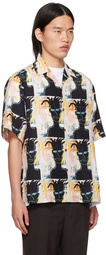 WACKO MARIA Black & Off-White Printed Shirt