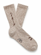 Rostersox - Highball Intarsia Cotton-Blend Socks