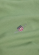 Gant Logo-embroidered Piqué Cotton Polo Shirt Light Green