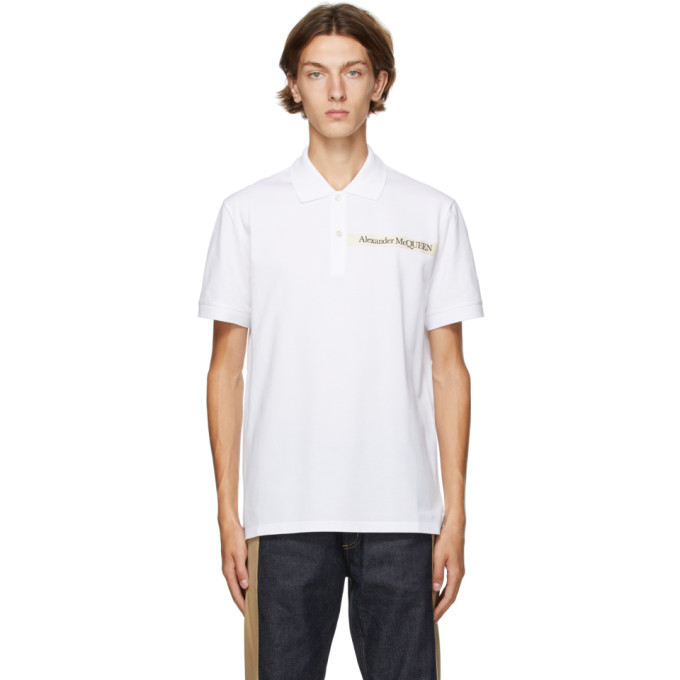 Photo: Alexander McQueen White Logo Tape Polo