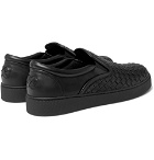 Bottega Veneta - Dodger Intrecciato Leather Slip-On Sneakers - Men - Black