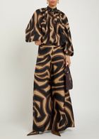 Pucci Labirinto Printed Silk-twill Trousers Black