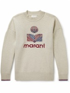 Isabel Marant - Logo-Intarsia Knitted Sweater - Neutrals