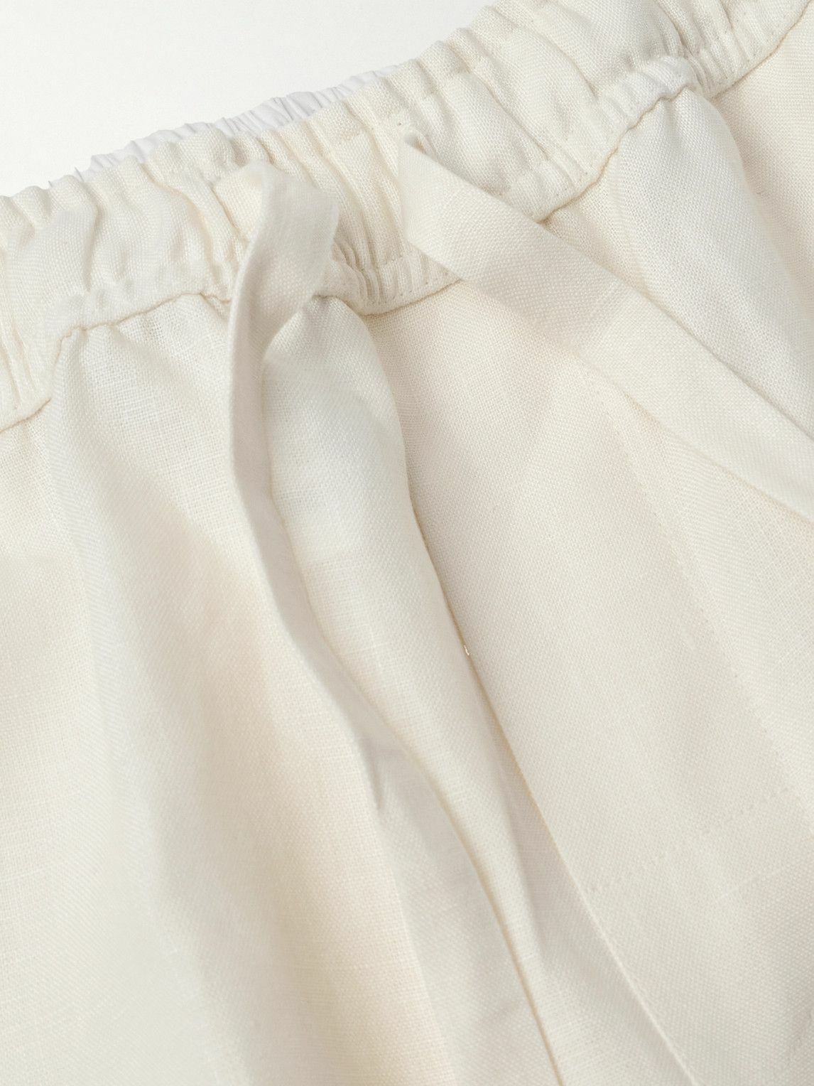 Dolce&Gabbana - Straight-Leg Piped Linen and Silk-Blend Trousers - Neutrals