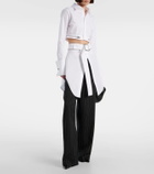 Jean Paul Gaultier Belted cotton-blend shirt dress