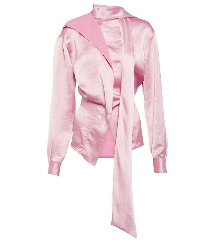 Photo: Victoria Beckham Asymmetric satin blouse