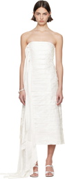 SUPER YAYA SSENSE Exclusive Bridal Capsule Ribbon Midi Dress