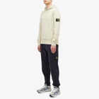 Stone Island Men's Cotton Fleece Garment Dyed Hoodie in Plaster