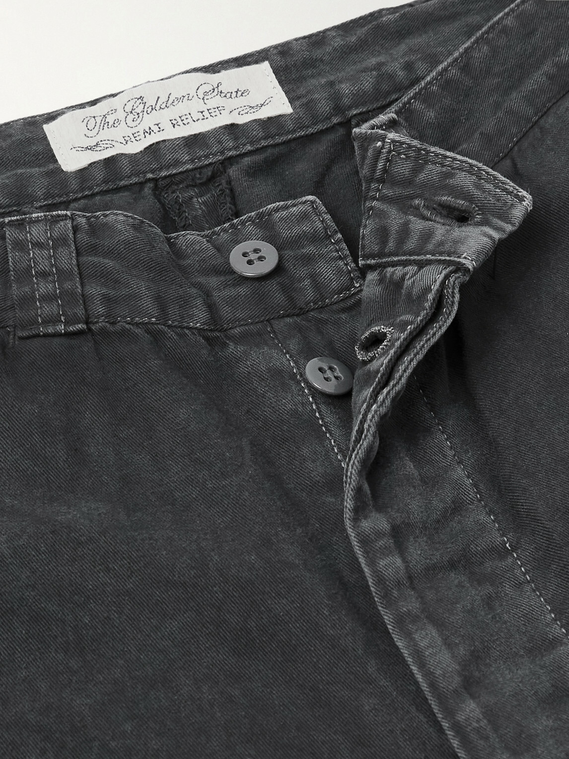 Remi Relief - Straight-Leg Cotton-Twill Trousers - Black
