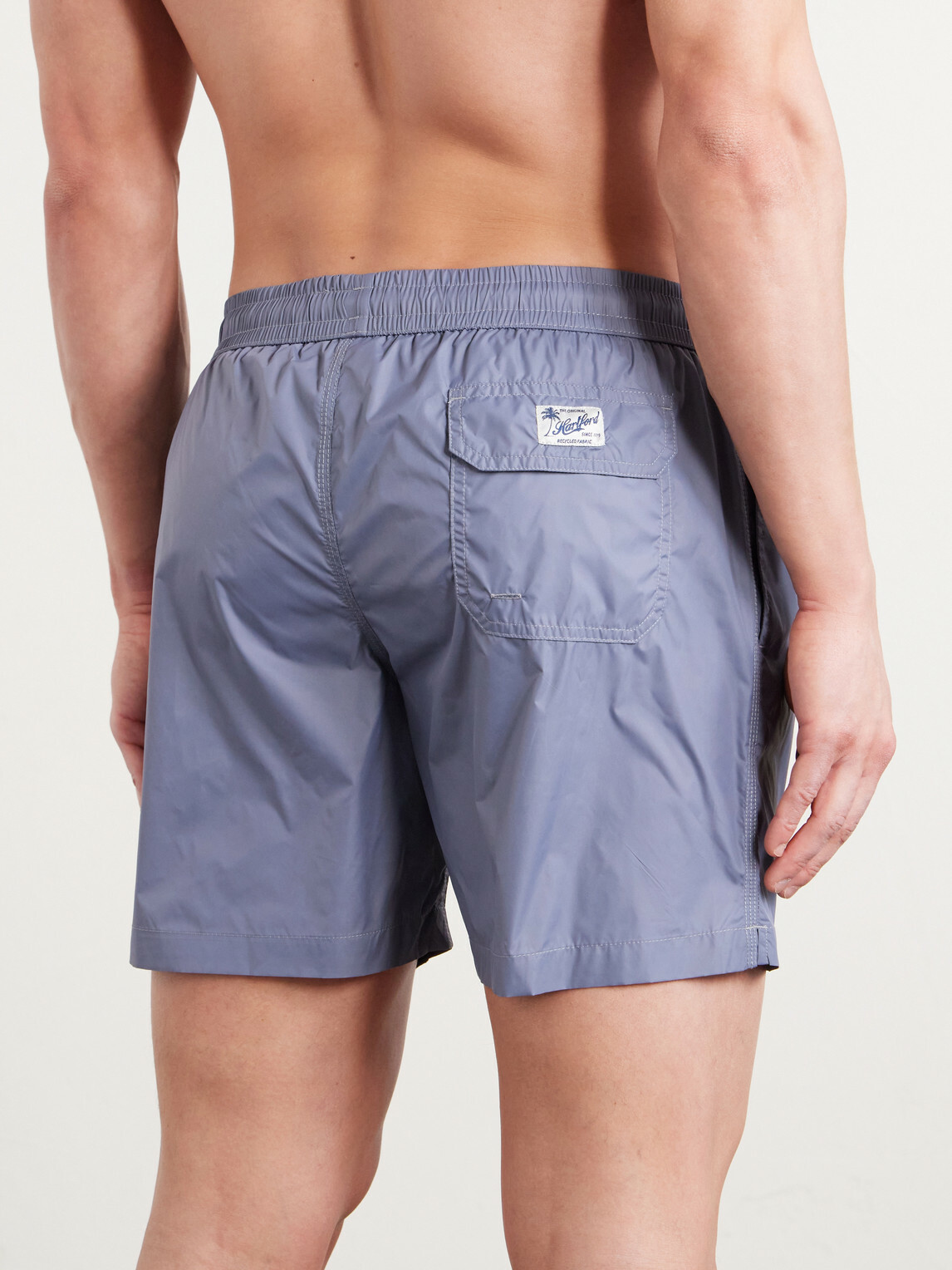 Hartford - Straight-Leg Mid-Length Recycled Swim Shorts - Gray