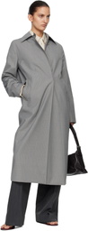 OUR LEGACY Gray & Blue Capital Coat