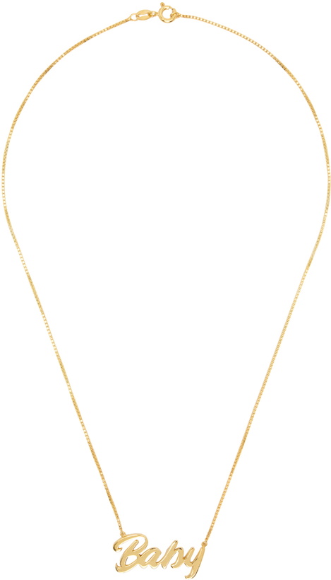 Photo: Secret of Manna Gold Baby Nameplate Necklace