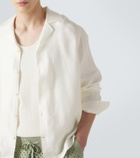 Frescobol Carioca Safra linen-blend shirt