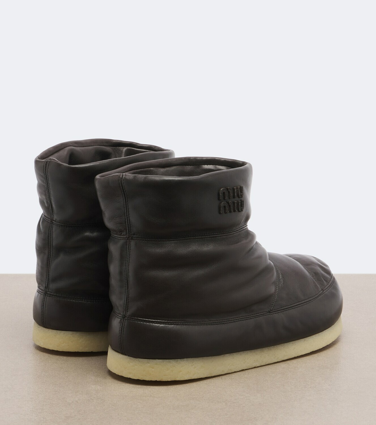 Miu Miu Padded leather ankle boots