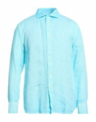 120% Lino Mens Shirt Turquoise